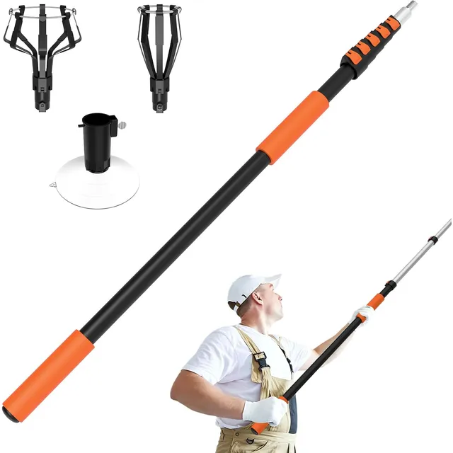 SISUPASSIE Light Bulb Changer for High Ceilings – 24 ft pole