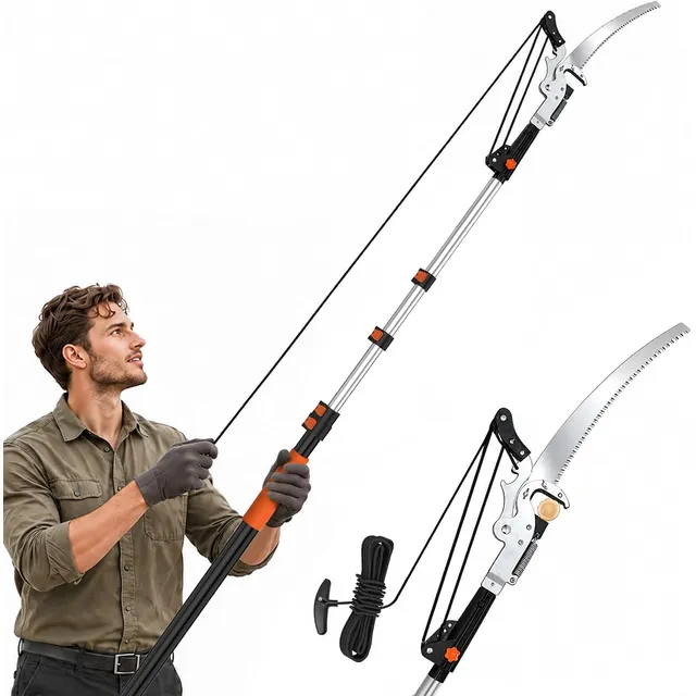 SISUPASSIE Pulley Tree Trimmer – 20 ft pole