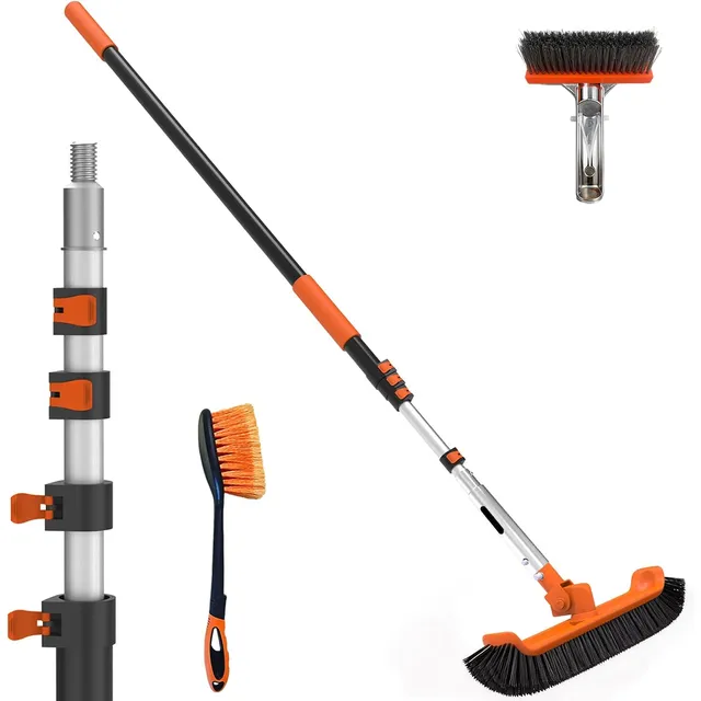 SISUPASSIE Pool Brush Kit with Pole – 20 ft pole