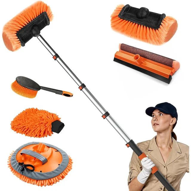 SISUPASSIE Car Wash Brush Kit – 3.6 m pole