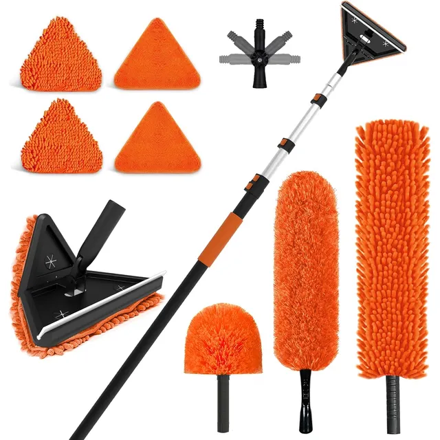 SISUPASSIE Duster & Wall Cleaner Kit – 24 ft pole